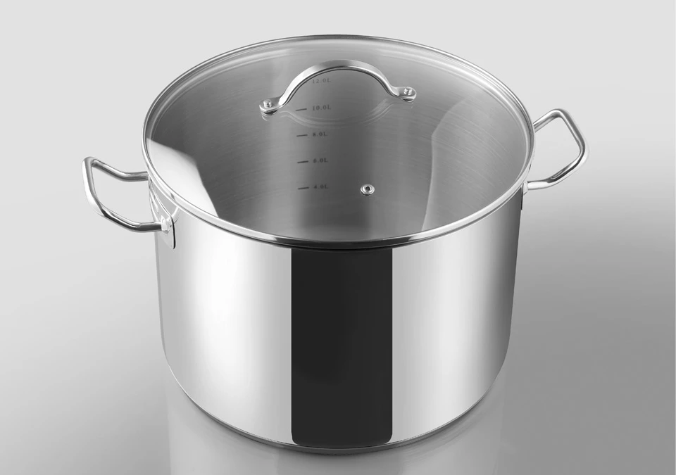 Pot 14,5L with lid&scale