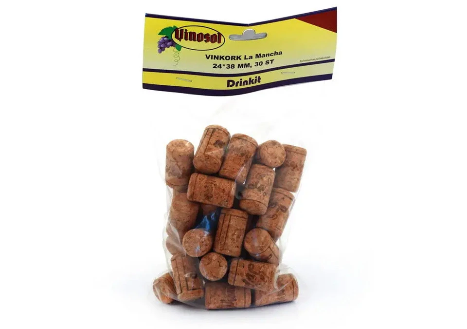 Vinosol Wine Corks La Mancha 24x38mm 30-pack