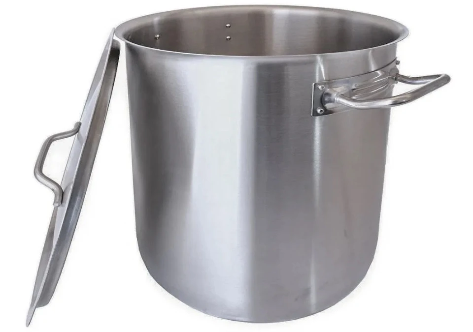Brew Pot 56L in stainless steel with lid