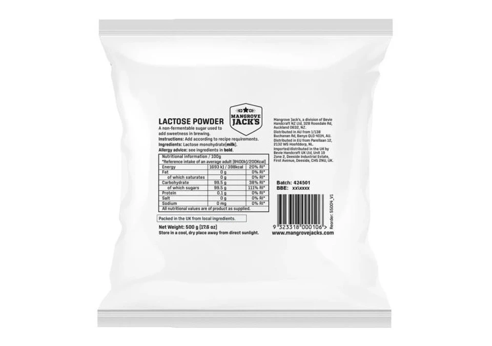 Mangrove Jack's Lactose Powder 500g