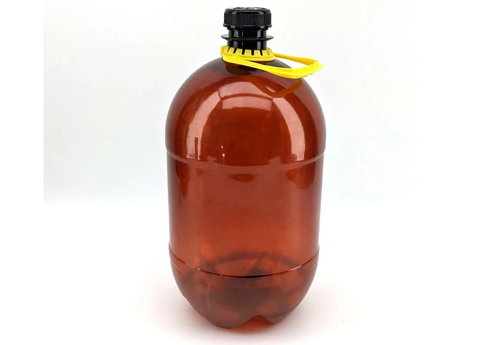 PET Keg 4L Amber Oxebar with Cap & Handle